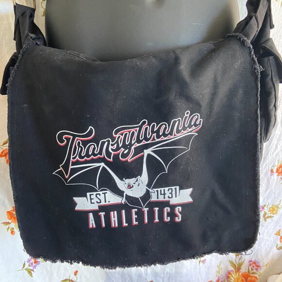 Boredwalk Transylvania Athletics Messanger Bag NWOT Whimsygoth Goth Spooky - Picture 2 of 6